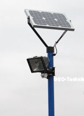 Solar Beleuchtung für Müllcontainer Müllsammelplatz mit Bewegungsmelder